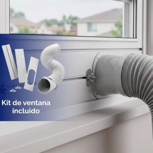 Aire acondicionado portátil Artica - Clase A, 1763 Frigorías, 320-260m3/h, 51 dB, Blanco [1]