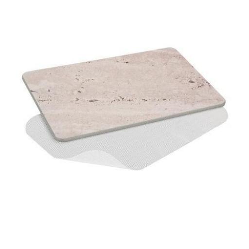  Alfombrilla de baño Puna WENKO de diatomita Natural, Antideslizante, Absorbente y de Secado rápido, 60 x 1 x 39 cm, Color Gris [0]