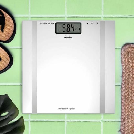 BASCULA de baño JATA ANALIZADOR CORPORAL BLANCO