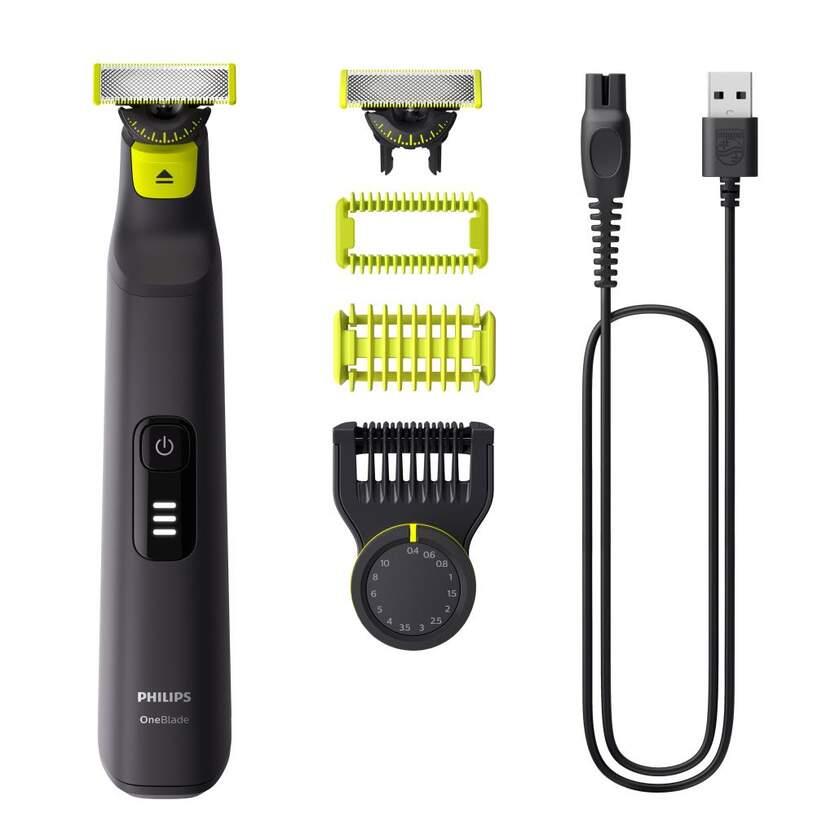 Barbero Philips x OneBlade Face + Body - Autonomía 90 min, Con Cargador, Negro, Lima