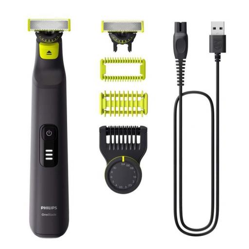 Barbero Philips x OneBlade Face + Body - Autonomía 90 min, Con Cargador, Negro, Lima [0]
