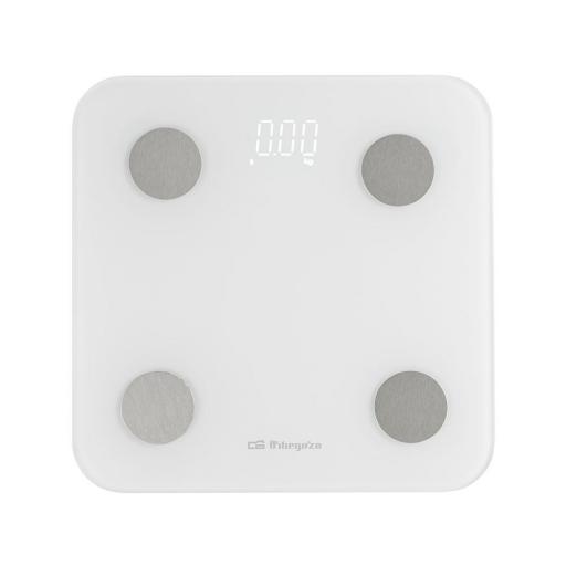 Básculo Orbegozo - 180 kg, Bluetooth, Blanco [0]