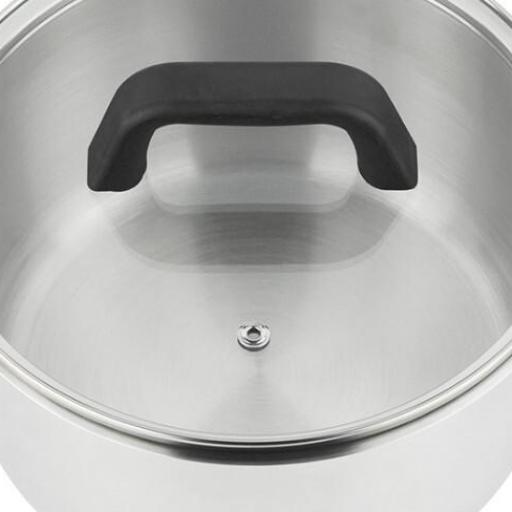 Batería de Cocina Magefesa Magnific - 4 piezas con 2 tapas de cristal, Acero inox 18/10 [2]