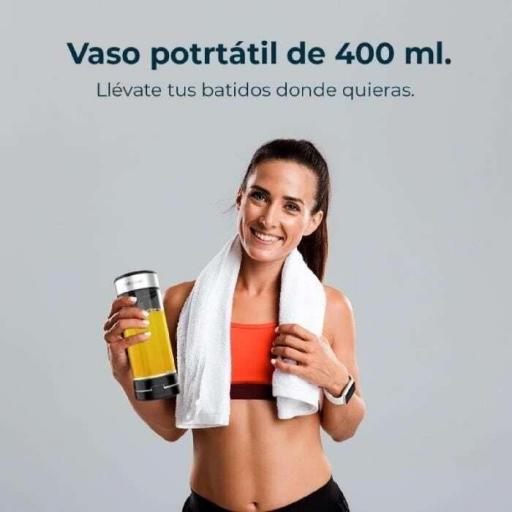 Batidora Vaso Cecotec Individual USB 4396 - 126W, Batidora portátil, Ideal para Smoothies, 400 ml [1]