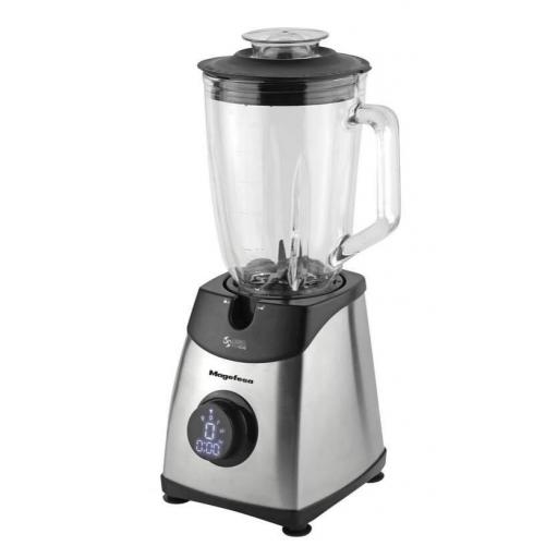 Batidora Vaso Megafesa - 1800 W, 1, 5 L, Cristal, Pantalla LCD, Inox, Negro [0]