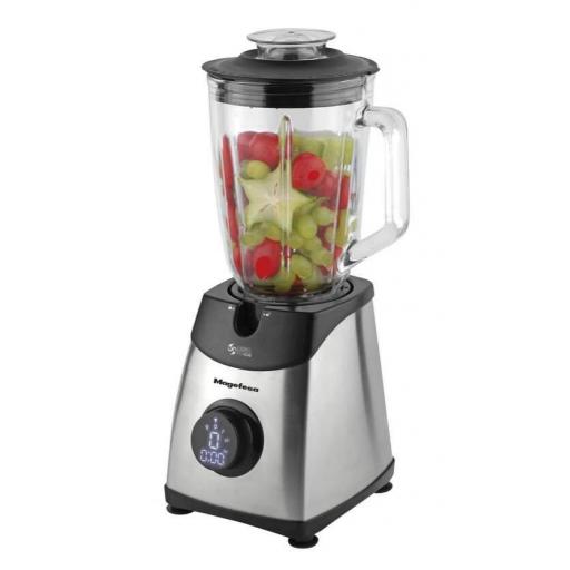 Batidora Vaso Megafesa - 1800 W, 1, 5 L, Cristal, Pantalla LCD, Inox, Negro [3]