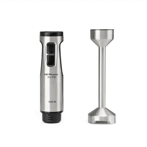 Batidora de mano orbegozo Inox 1500w, Motor DC, Acc. picador, Acc. Emulsionador, [1]