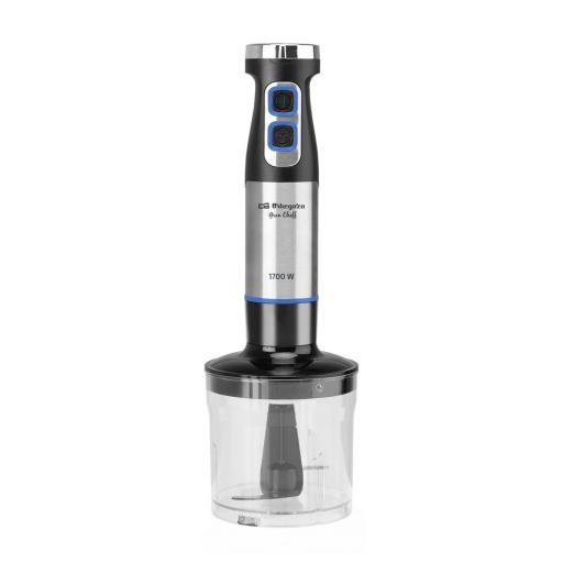  Batidora DE MANO ORBEGOZO Inox 1700w, Motor DC, Acc. picador, Acc. Emulsionador, Func. Turbo, Pie desmontable [2]