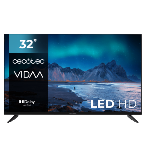 Televisión SMART TV CECOTEC LED 32” con resolución HD con sistema Dolby, Smart TV VIDAA, WiFi Integrado, Salida de auriculares, 3 HDMI y 2 USB, Altavoces 16W [2]