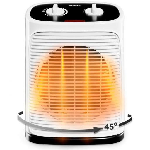 Calefactor Artica - 2000 W, Termostato, 2 Velocidades, Oscilante