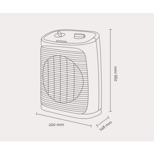 Calefactor Artica  - 2000 W, Termostato, 2 Velocidades, Oscilante [1]