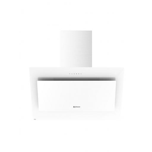 CAMPANA DECORATIVA JOHNSON 90CM 800M3/H  CRISTAL BLANCO