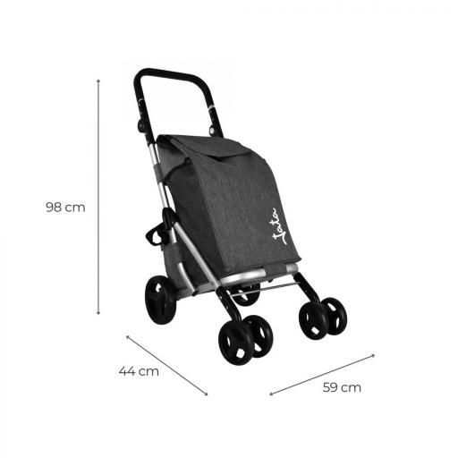 Carro de compra Jata Bolsa extraíble + Bolsa térmica 10 L Carga máxima: 45 kg. Dimensiones abierto: 44 x 59 x 98 cm