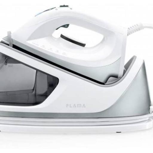 Centro de planchado Flama 5501- 2700 W, 120 gr/min, 6 bar, 1'1 L, Blanco