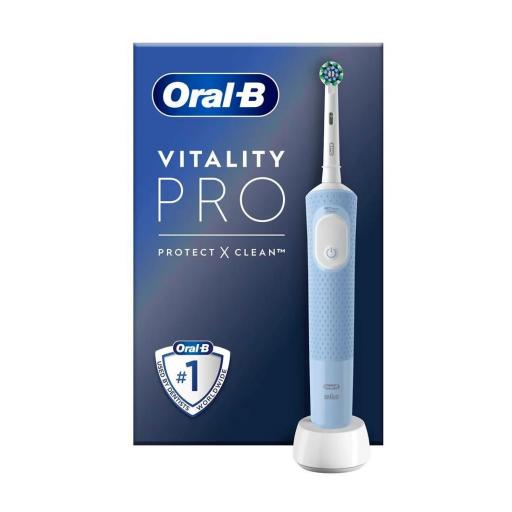 Cepillo de Dientes Eléctrico - Oral-B Vitality Pro Azul + 1 Recambio Cross Action