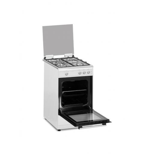 COCINA DE GAS JOHNSON 50cm blanca con horno Alto86,5-89cm  Ancho50cm  Fondo56.5cm [1]
