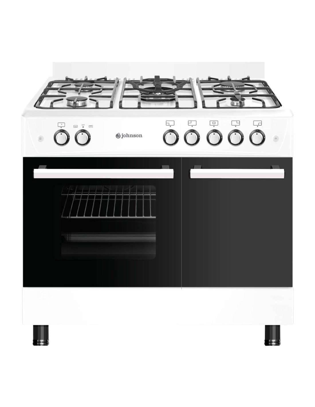 COCINA GAS BUTANO JOHNSON 90CM BLANCA COCI90PBB1 con portabombonas