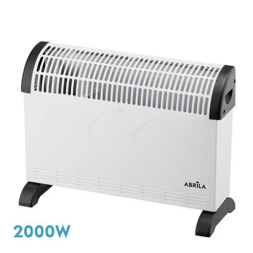 Convector Falla 2000w Blanco 3potencias Termost.regulable, Protecc.sobrecalentamiento,Asa Y Funcion Turbo 39x53x20cm