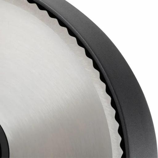 Cortafiambres Electrico Jata - con Cuchilla de Acero Inoxidable Extraíble. 19 cm de Diámetro. Regulador de Grosor 0 a 15 mm. Sistema de Seguridad. 200 W. Corte preciso [2]