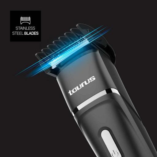 Cortapelo Taurus Hypnos Complet - 8 en 1, Autonomía 90 min, 3 Velocidades, Gris [1]