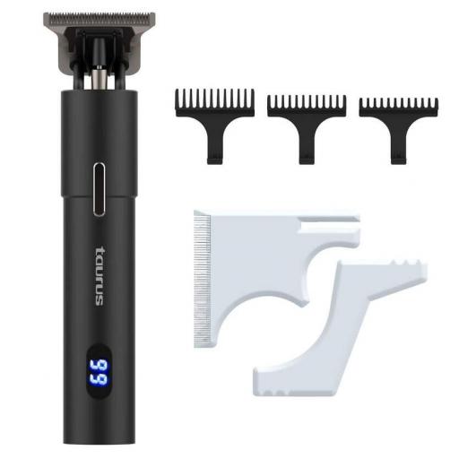 Cortapelos Precission Taurus– Con batería 4h Autonomía  Cuchillas de acero inoxidable Fácil limpieza Pantalla Digital  3 Peines guía + 2 Plantillas de corte  Ligero [3]