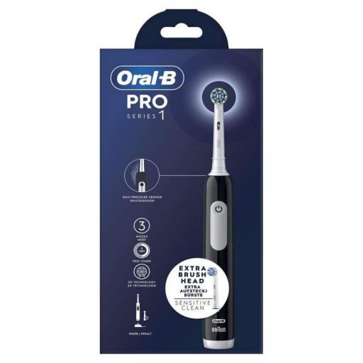 Cepillo Eléctrico Oral B Pro Series 1 - Incluye 1 recambio, temporizador 2 min, Negro y blanco [3]