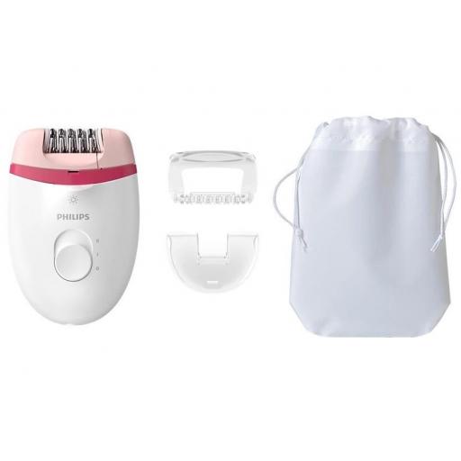 Depiladora Philips  - Cabezal Zonas Sensibles, 2 Velocidades, Rosa, Blanco [0]
