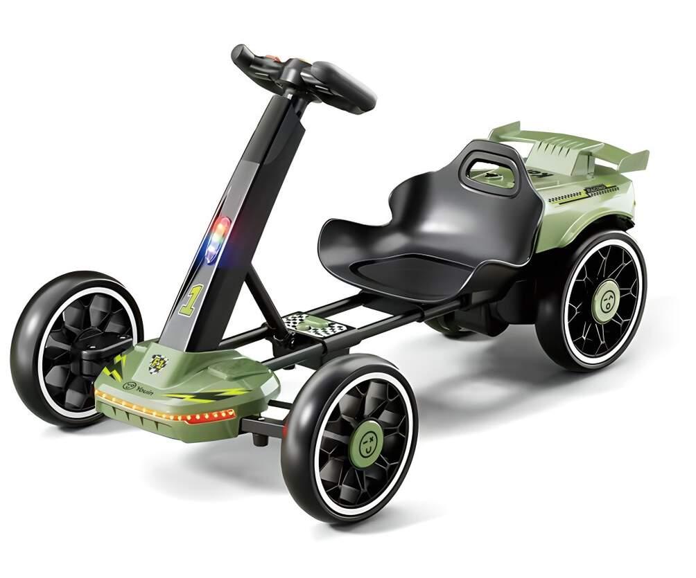 e-Kart Youin SC1005 - Edad 3-8 años, 5 km/h, plegable, música preinstalada, Bluetooth, 2 h autonomía