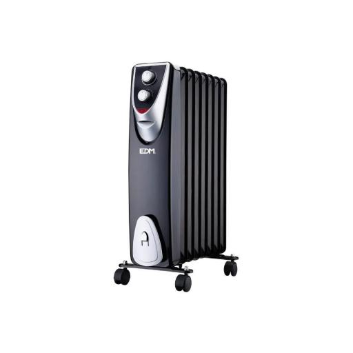 RADIADOR SIN ACEITE 500 / 1000 / 1500 W CON 8 ELEMENTOS, MODELO BLACK EDITION, 46 x 24 x 64 cm [2]