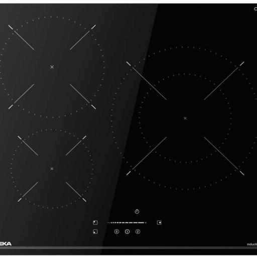 Placa de inducción Teka 112520053 - 3 fuegos, 7400 W, Control Slider, bloqueo seguridad