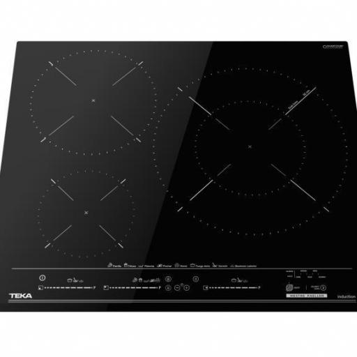 Placa de inducción Teka  BK - 3 Zonas, 7200 W Max, 60 cm, Integrado, Negro [3]