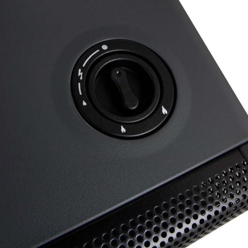 Estufa gas butanoOrbegozo 3000 W, triple sistema de seguridad, apta para gas butano y propano, sistema de seguridad por fallo en llama, asa para transporte, ruedas pivotantes, color negro  [2]