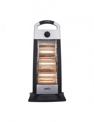 Estufa Elect.candente 1200w Negro/plata 3potencias Oscilante 3elementos,asa Y Antivuelco 62x28x24cm