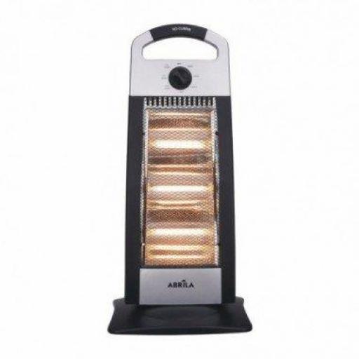 Estufa Elect.candente 1200w Negro/plata 3potencias Oscilante 3elementos,asa Y Antivuelco 62x28x24cm