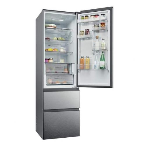 Frigorífico Combi Haier - 205 x 60 cm, Clase E, 414 litros, No Frost, Inox [2]