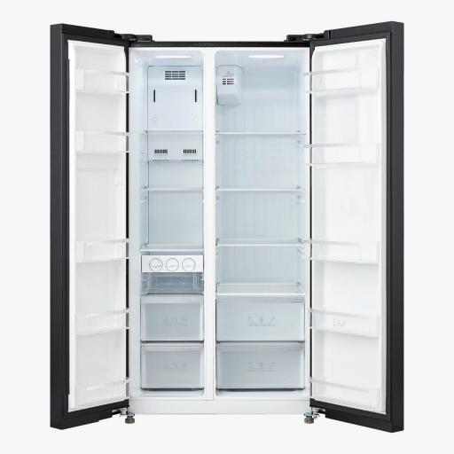 Frigorífico americano 179x90 cm 2 puertas F Cristal Negro [1]