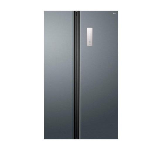 Frigorífico Americano TCL No Frost177x92, Silver Inox, E, Display, Inverter