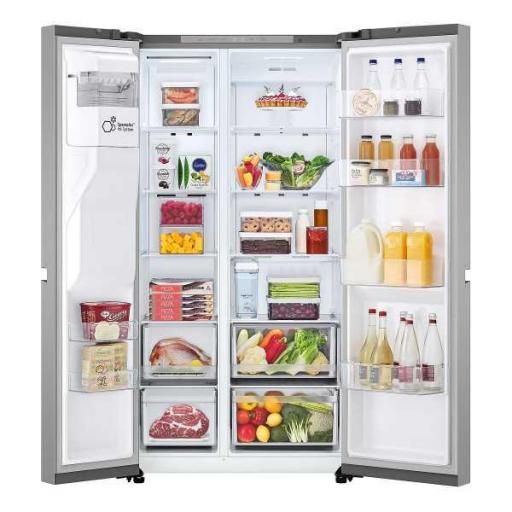 Frigorífico Americano LG - 179 x 91 cm, 638 litros, Clase E, Dispensador, Inox [2]