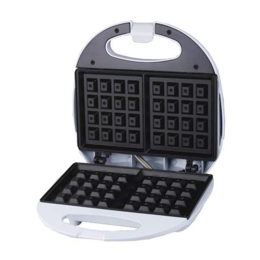 Gofrera Doble Comelec 700W Blanca con Placas Antiadherentes [0]