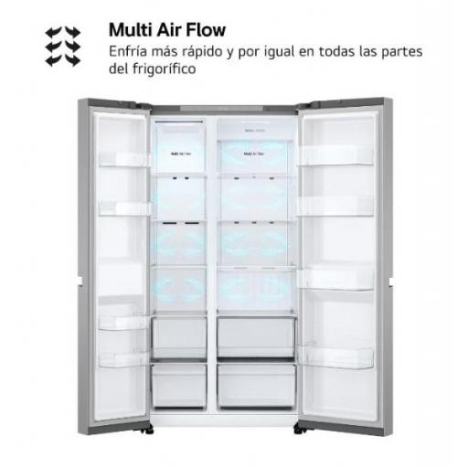 Frigorífico americano - LG , No Frost, 179x91,3x73,5cm LinearCooling™, Smart Diagnosis™, Inox antihuellas [2]