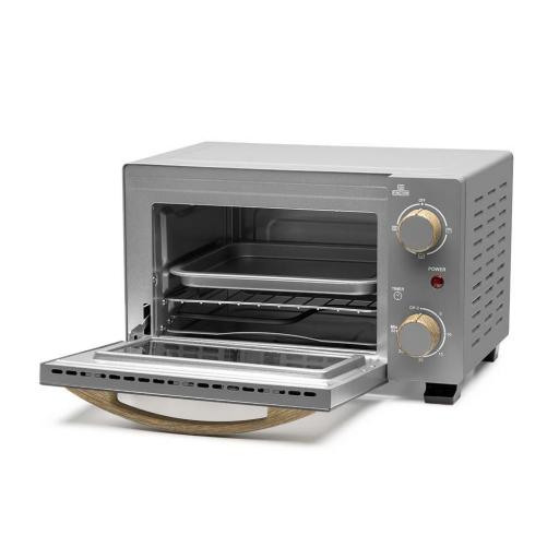  Mini horno sobremesa ORBEGOZO 800w - Tostador Multif.10 litros SILVER, Puerta abatille con doble cristal efecto ESPEJO [1]