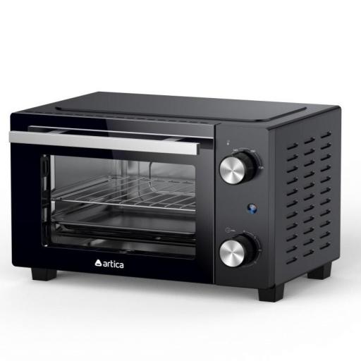 Horno de sobremesa Artica FLOWBAKE - 10L 800W, Temporizador, Puerta Doble Cristal [0]