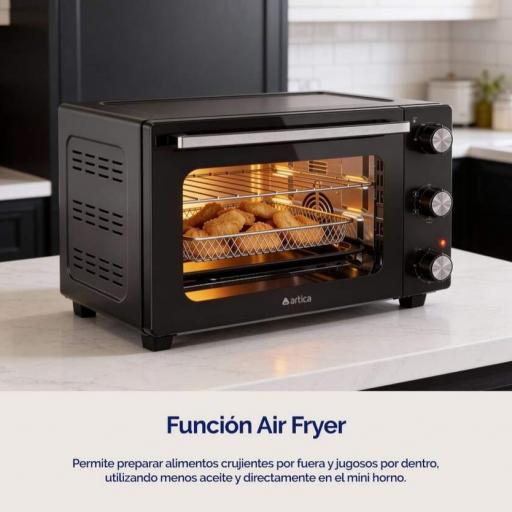 Horno de sobremesa Artica FLOWBAKE - 30L 1500W, Convección, Air Fryer, Temporizador [3]