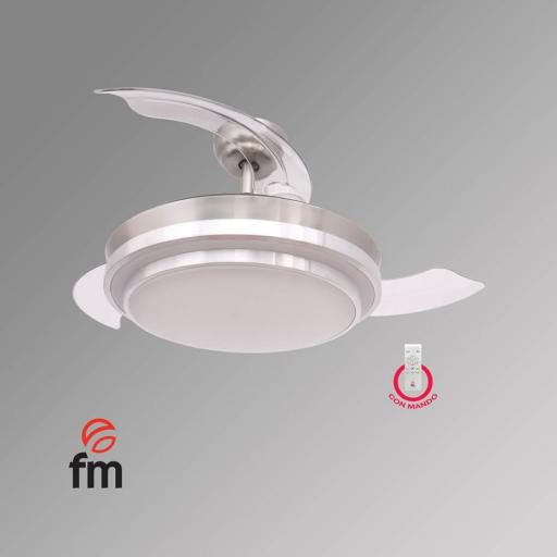 Ventilador Techo FM VT-Senza Plus - Motor DC, Aspas Plegables 107cm, Mando, Temporizador