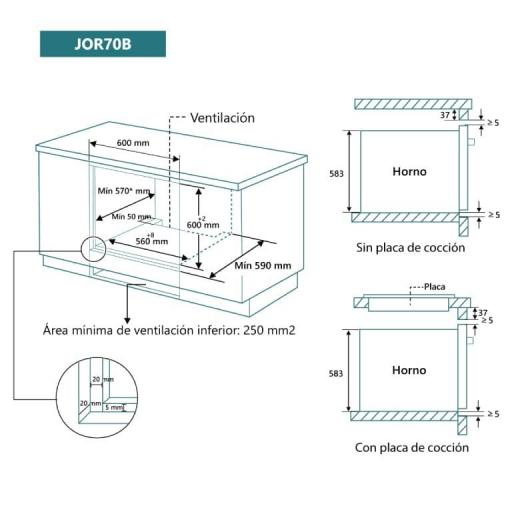 HORNO multifunción 8 FUNCIONES JOHNSON CRISTAL BLANCO  [2]