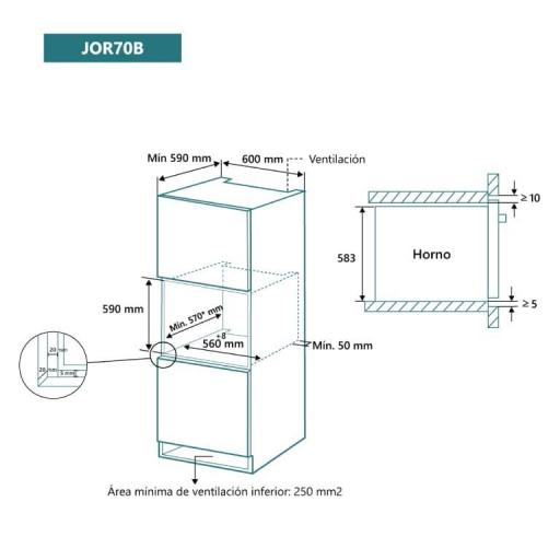 HORNO multifunción 8 FUNCIONES JOHNSON CRISTAL BLANCO  [1]