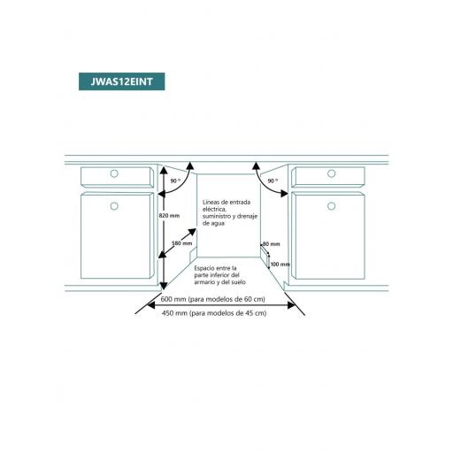LAVAVAJILLAS JOHNSON INTEGRABLE 60CM 12 SERV. CLASE E 4 PROGRAMAS [3]
