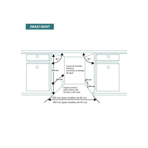 LAVAVAJILLAS JOHNSON INTEGRABLE 60CM 14 SERV. 6 PROG. CLASE E BLANCO [3]