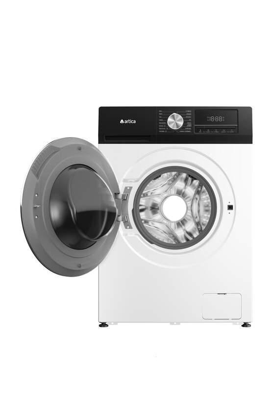 Lavadora Artica - 9 kg, 1400 rpm, Clase A-10%, 60 litros, 16 programas, inox oscuro