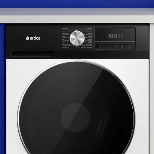 Lavadora Artica - 9 kg, 1400 rpm, Clase A-10%, 60 litros, 16 programas, inox oscuro [1]